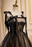 Black A-line Tulle Homecoming Dress LJ0573