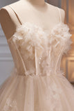 Elegant Tulle Homecoming Dress with Flowers and Beads LJ0576