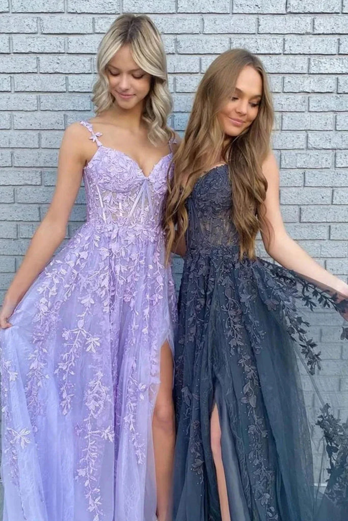 Off the Shoulder Lace Appliques Long Prom Dress