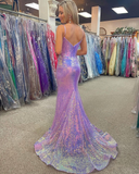 Sparkly Mermaid Sequins Long Prom Dresses