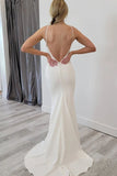 Elegant Mermaid Scoop Neck Wedding Dresses N115
