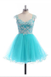 Lace V-Neck Prom Dresses Homecoming Dresses With Straps