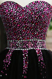Sexy Sequins Beaded Sweetheart Prom Dresses Homecoming Dresses