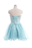 Baby Blue SweetHeart Orangza Homecoming Dresses Graduation Gown