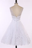 V-Neck Ivory Lace Prom Dresses Homecoming Dresses
