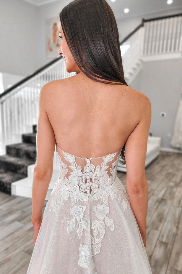 Charming Sweetheart Mermaid Tulle Lace Wedding Dress N043