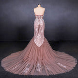 Gorgeous Sweetheart Mermaid Tulle Prom Dresses Long Evening Dresses N2343