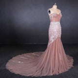 Gorgeous Sweetheart Mermaid Tulle Prom Dresses Long Evening Dresses N2343