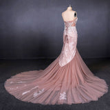 Gorgeous Sweetheart Mermaid Tulle Prom Dresses Long Evening Dresses N2343