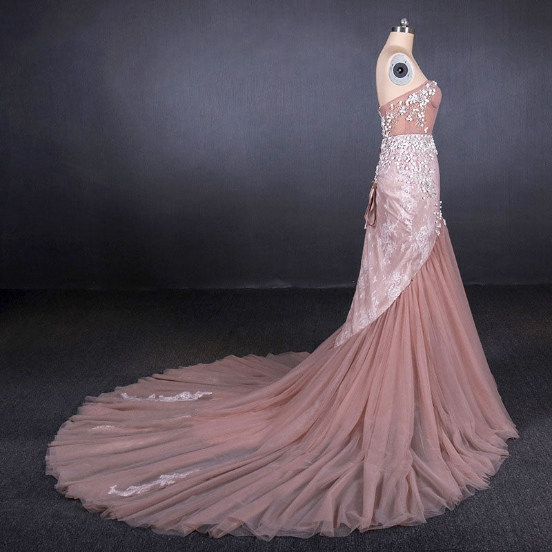 Gorgeous Sweetheart Mermaid Tulle Prom Dresses Long Evening Dresses N2343