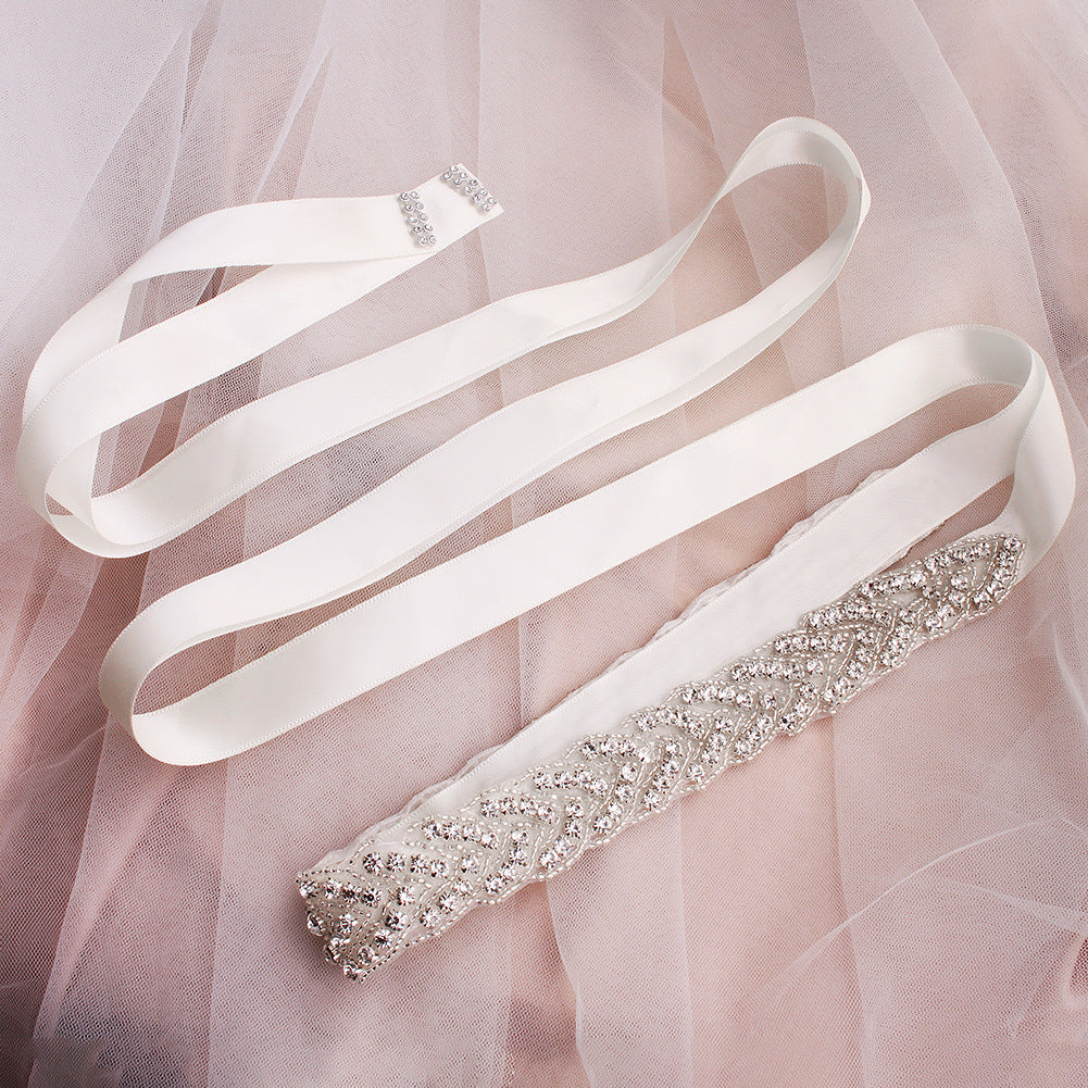 Rhinestone Decorative Wedding Belt Crystal Belt Wedding Accessory B06