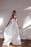 Cute A Line Strapless White Tulle Tutu Wedding Dresses N113