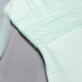 Mint Short Sleeve Open Back Bandage Homecoming Dresses