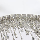 White Sleeveless Fringed Rhinestone Mini Homecoming Dresses
