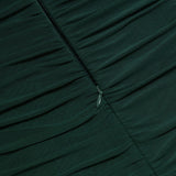 Elegant Green Spaghetti Straps Pleats Homecoming Dresses