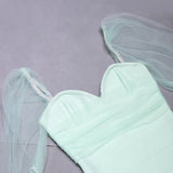 Mint Short Sleeve Open Back Bandage Homecoming Dresses