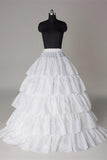 Fashion Wedding Petticoat Accessories 5 layers White Floor Length Underskirt