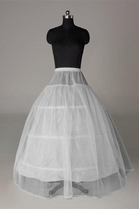 Fashion Wedding Petticoat Accessories White Beautiful Floor Length Wedding Underskirt 