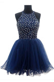 Ball Gown Navy Blue Prom Dresses Homecoming Dresses