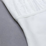 Square Neck Long Mesh Sleeves Bandage Homecoming Dresses