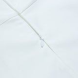 White Spaghetti Straps Off the Shoulder Bandage Homecoming Dresses