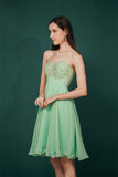 Cute Sweetheart Knee Length Chiffon Beading Short Prom Dresses Y291045