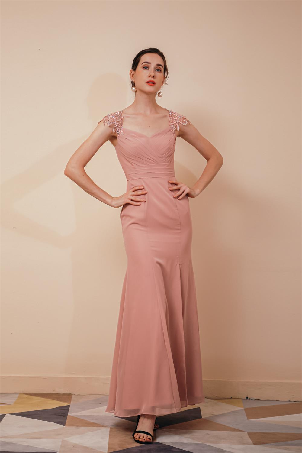Charming Side Split Long Open Back Prom Dresses Evening Dresses Y291051
