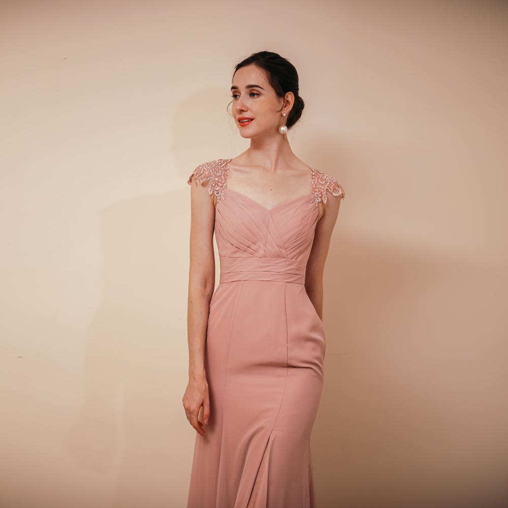 Charming Side Split Long Open Back Prom Dresses Evening Dresses Y291051