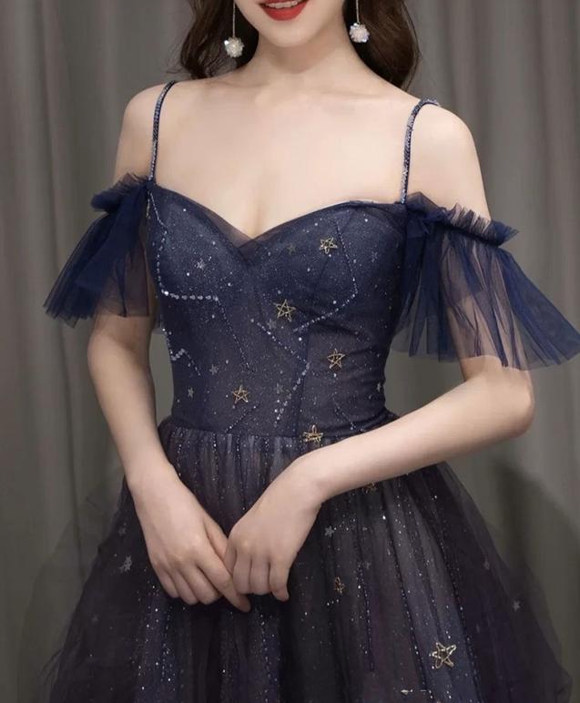 A Line Off The Shoulder Ombre Tulle Evening Dresses Long Prom Dresses