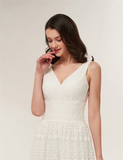 Elegant Long A-line Style Bridal Dresses Charming Beach Wedding Dresses B0009