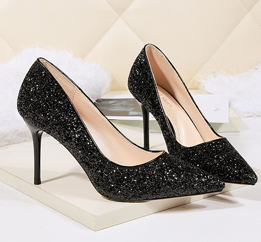 Glitter High-heels Fashion Evening Party Shoes yy43