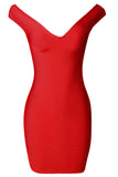 Red V-Neck Sleeveless Tight Short Homecoming Dresses