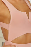 Sexy Pink Sleeveless Backless Short Homecoming Dresses