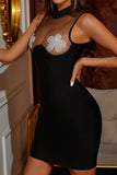 Mesh See-Through Petal Breast Patch Sexy Short Homecoming Dresses
