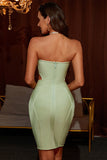Green Sleeveless Tight Short Homecoming Dresses