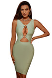 Sexy Green Sleeveless Tight Short Homecoming Dresses