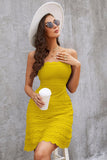 Elegant Yellow Sleeveless Short Homecoming Dresses