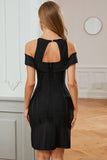 Sexy Black Strapless Short Homecoming Dresses
