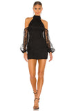 Elegant Black Strapless Long Sleeve Short Homecoming Dresses