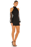 Elegant Black Strapless Long Sleeve Short Homecoming Dresses