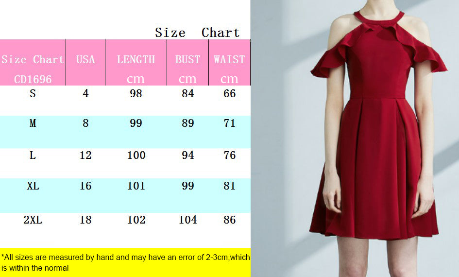 Ruffles Halter Short Prom Dresses