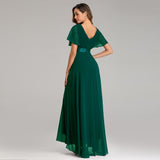 V-Neck A Line Chiffon Long Prom Dress Summer Dress