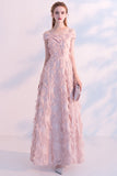A Line Elegant Off The Shoulder Floor Length Prom Dress