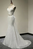 Sweetheart Mermaid Lace Wedding Dresses with Belt BO7