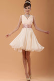 Charming V-Neck Short Prom Dresses Homecoming Dresses