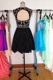 A Line Sleeveless Chiffon Homecoming Dresses