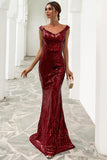 Elegant Off The Shoulder Floor Length Sleeveless Prom Evening Dresses
