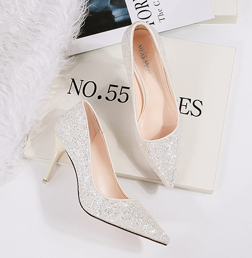 Glitter High-heels Fashion Evening Party Shoes yy43