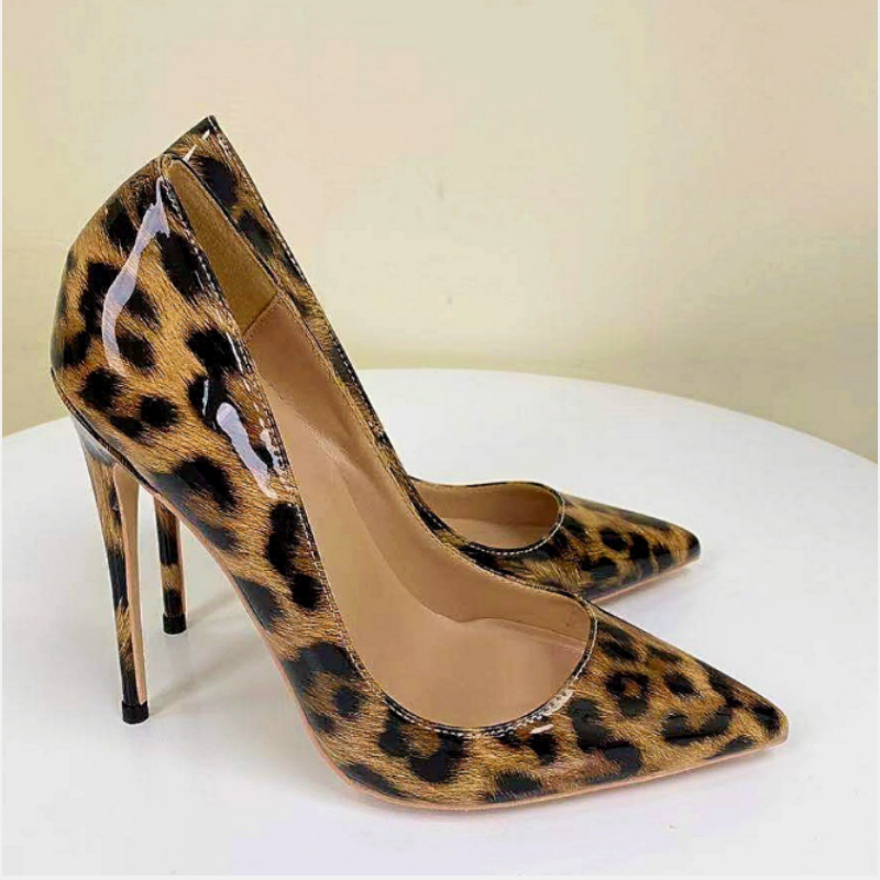 Leopard Printed High-heels Fashion Evening Party Shoes yy34