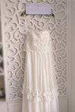 Vintage Hippie Style Boho Beach Wedding Dresses Spaghetti Straps Tiered Lace Chiffon Dresses N1632